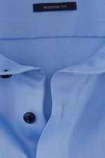 Charger l&#39;image dans la galerie, Chemise manches courtes OLYMP droite bleue
