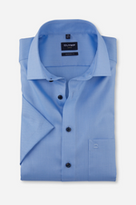 Charger l&#39;image dans la galerie, Chemise manches courtes OLYMP droite bleue

