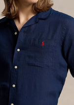 Laden Sie das Bild in den Galerie-Viewer, Chemise manches courtes homme Ralph Lauren marine en lin | Georgespaul
