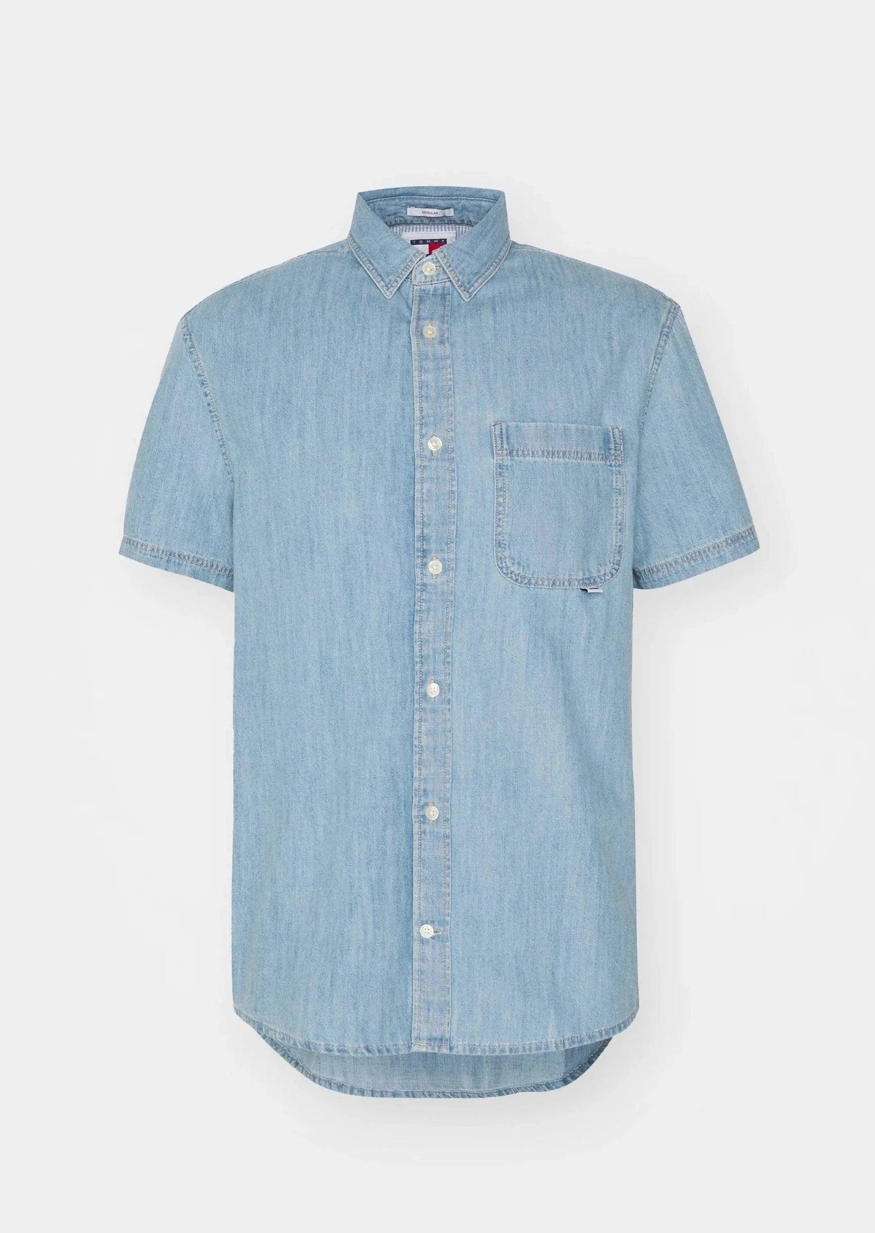 Chemise manches courtes Tommy Jeans bleue - Georgespaul