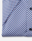 Chemise manches courtes à motifs OLYMP bleue - Georgespaul