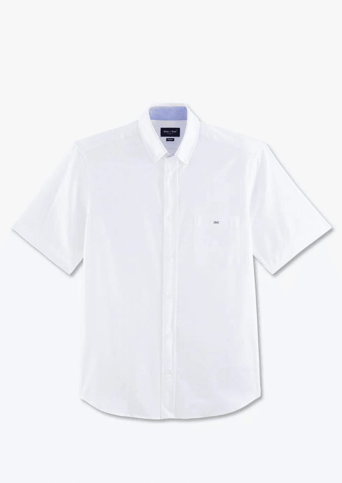 Chemise manches courtes Eden Park blanche - Georgespaul