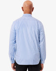 Chemise rayée Lacoste bleue pour homme | Georgespaul