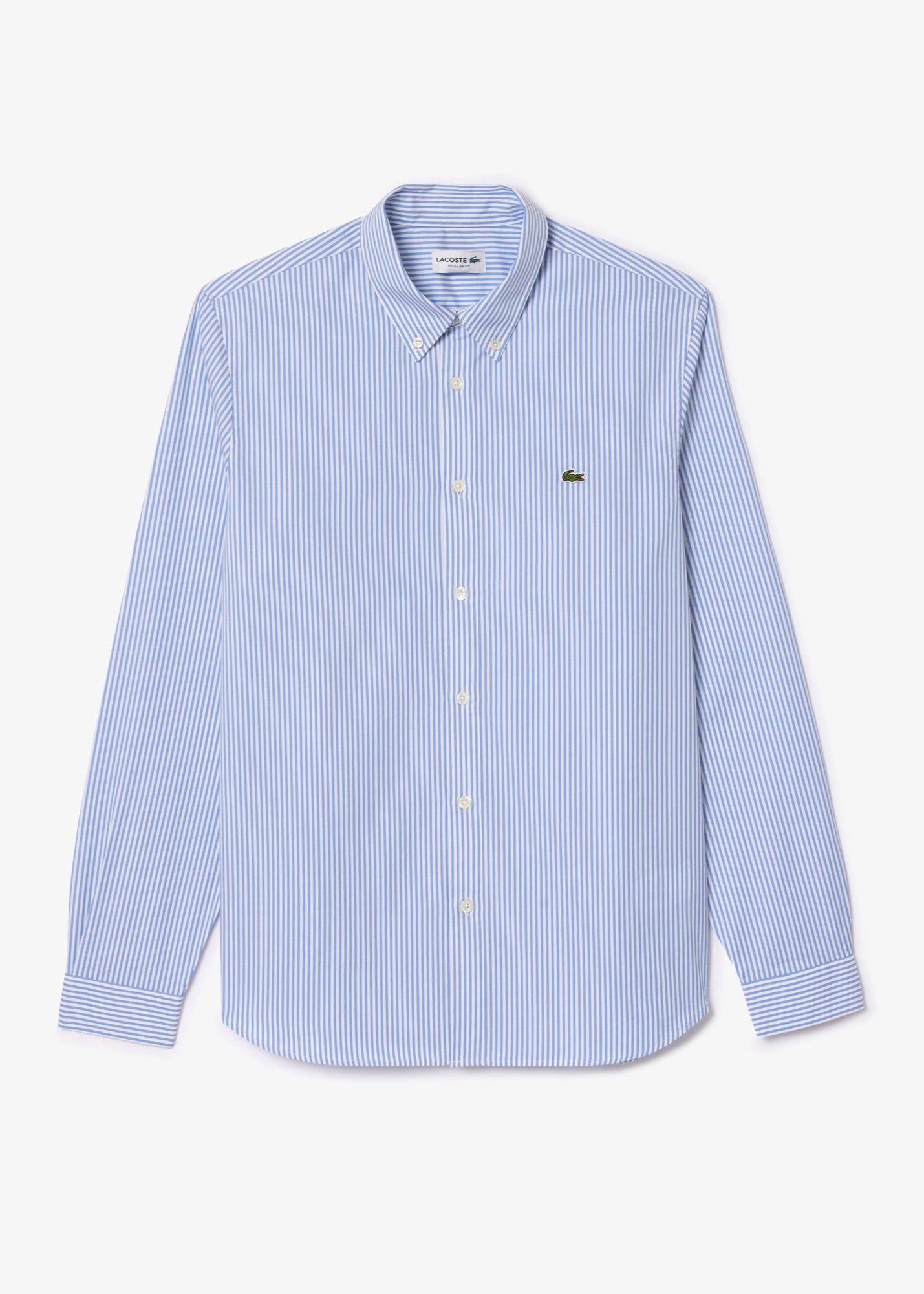 Chemise rayée Lacoste bleue pour homme | Georgespaul