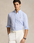 Chemise rayée Ralph Lauren bleue pour homme | Georgespaul