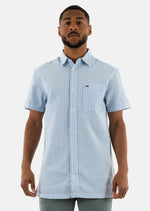 Afbeelding in Gallery-weergave laden, Chemise rayée manches courtes homme Tommy Jeans bleue | Georgespaul
