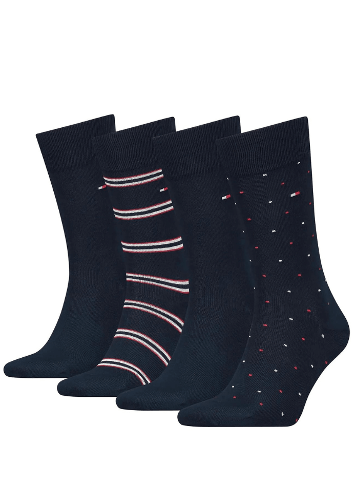 Coffret 4 paires de chaussettes Tommy Hilfiger marine - Georgespaul