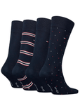 Coffret 4 paires de chaussettes Tommy Hilfiger marine - Georgespaul