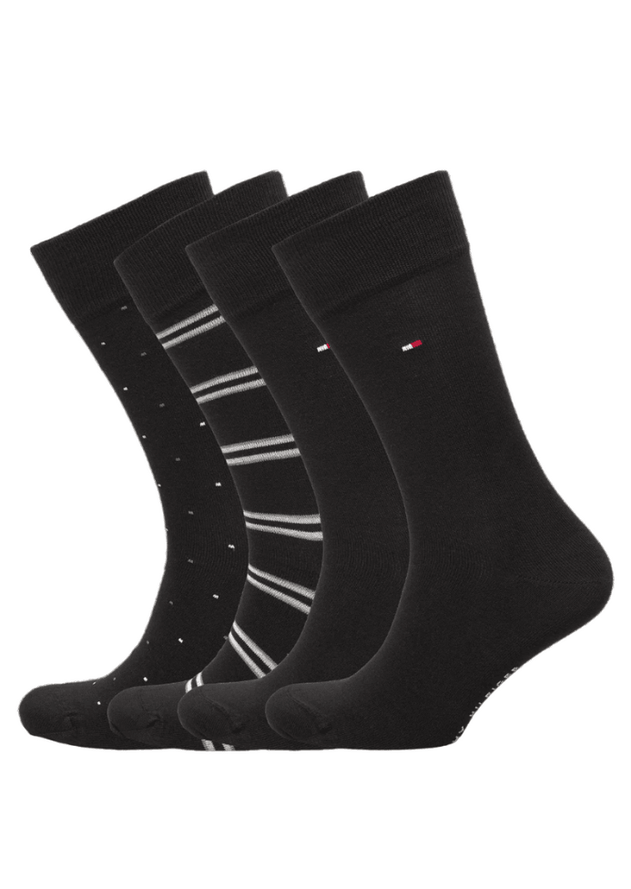 Coffret 4 paires de chaussettes Tommy Hilfiger noires - Georgespaul