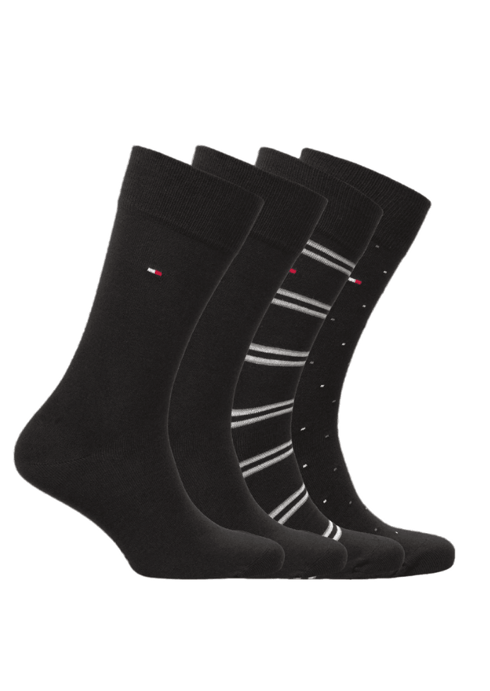 Coffret 4 paires de chaussettes Tommy Hilfiger noires - Georgespaul