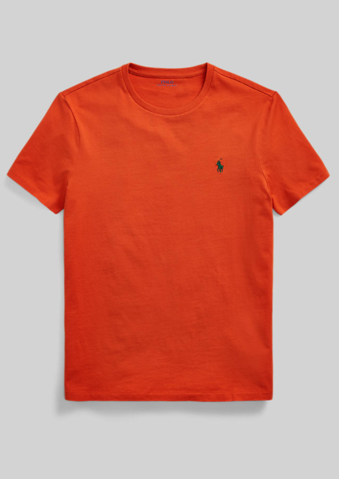 T-Shirt Ralph Lauren ajusté orange en jersey