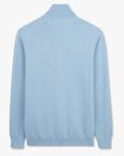 Pull demi zip Eden Park bleu clair en laine - Georgespaul