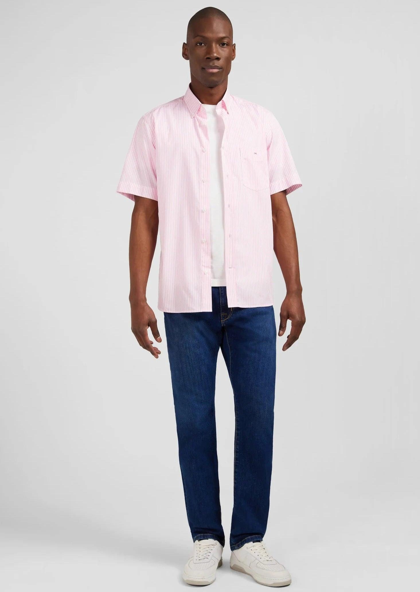 Chemise manches courtes Eden Park rose - Georgespaul