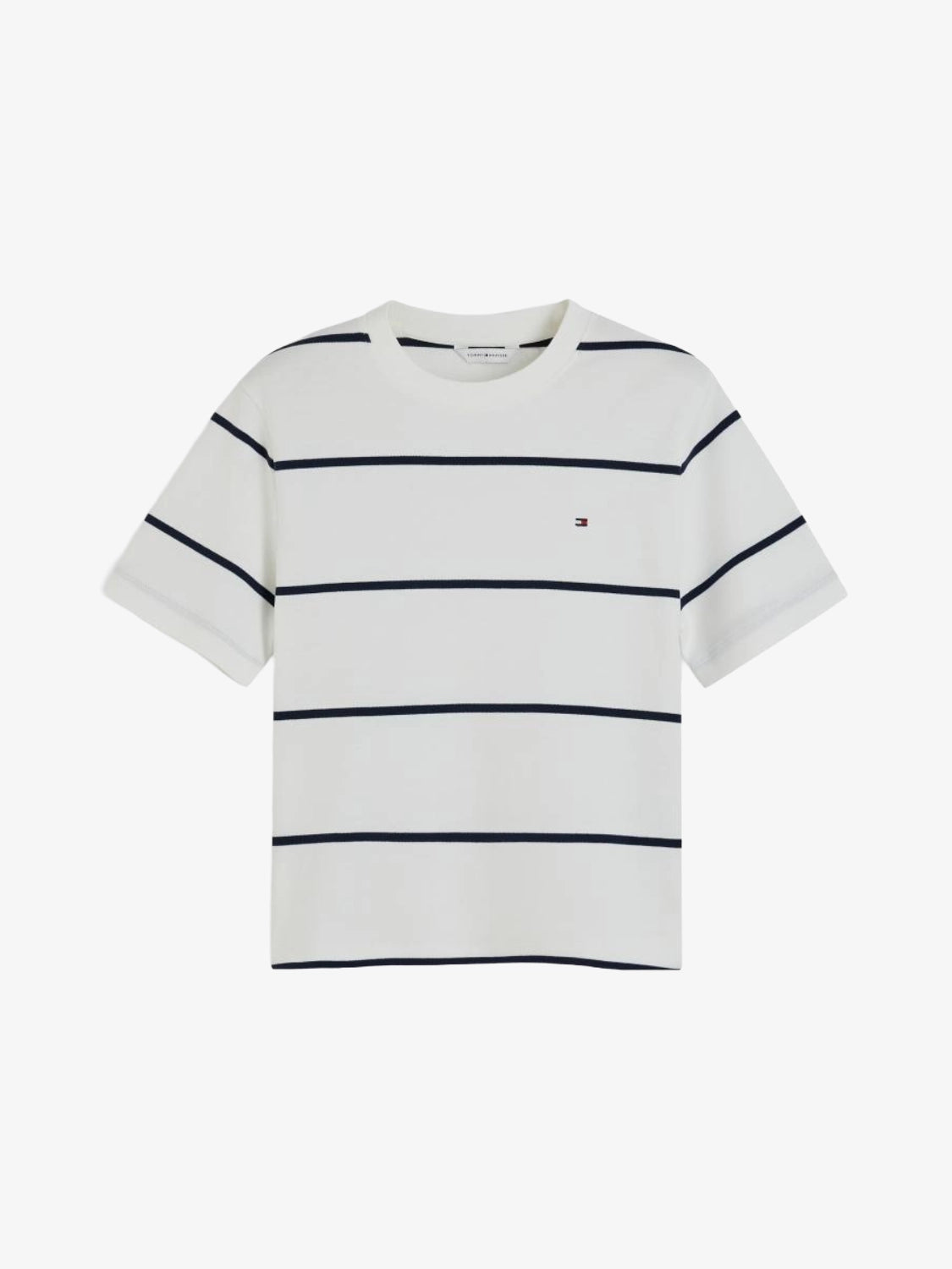 T-shirt rayé femme Tommy Hilfiger marine en coton