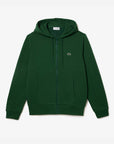 Sweat zippé à capuche homme Lacoste vert | Georgespaul