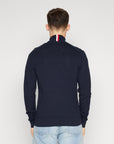 Gilet zippé Tommy Hilfiger marine en coton bio - Georgespaul