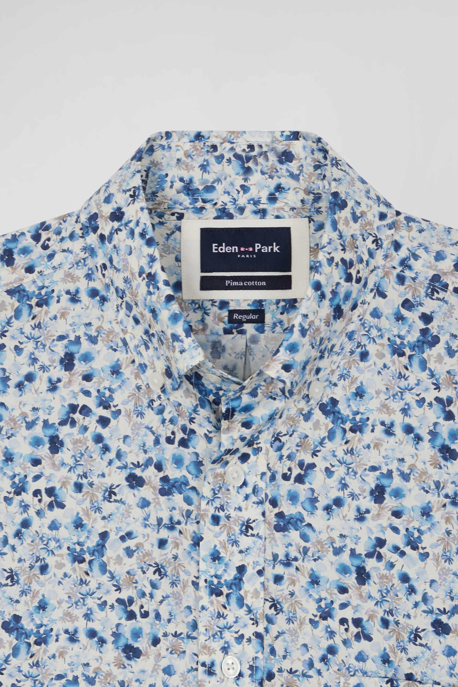 Chemise à motifs Eden Park bleue - Georgespaul