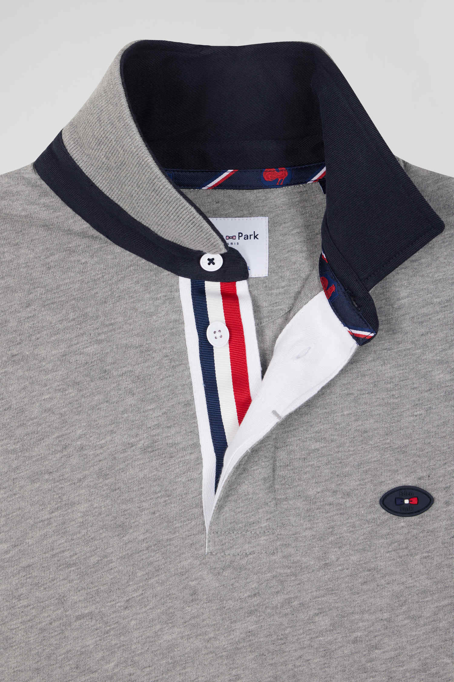 Polo manches longues Eden Park gris