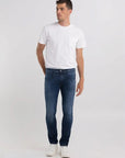 Jean slim Replay bleu foncé en coton stretch - Georgespaul