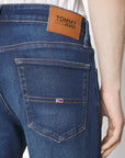 Jean slim Tommy Jeans bleu foncé en coton pour homme I Georgespaul