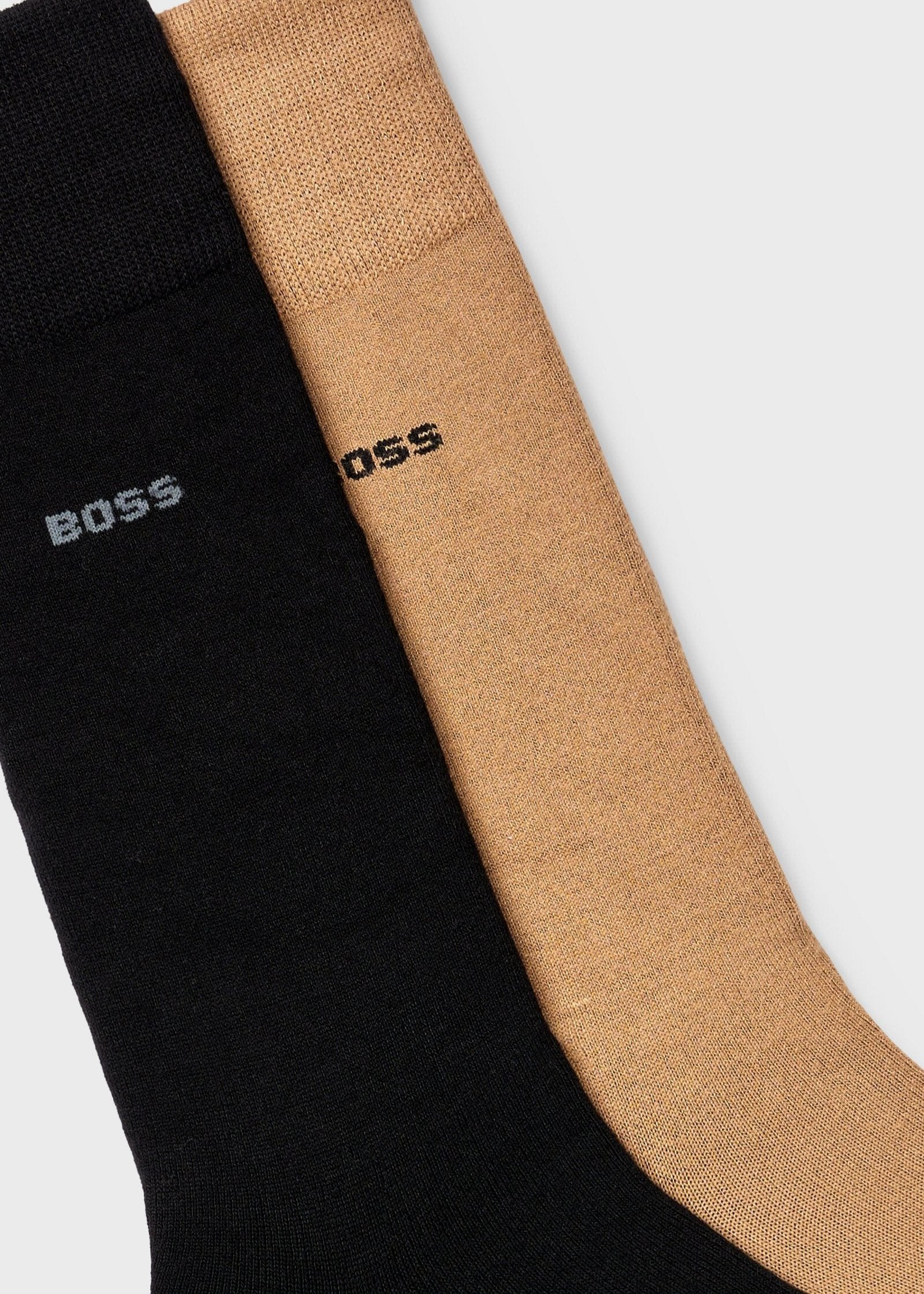 Lot de 2 paires de chaussettes BOSS beiges et noires | Georgespaul