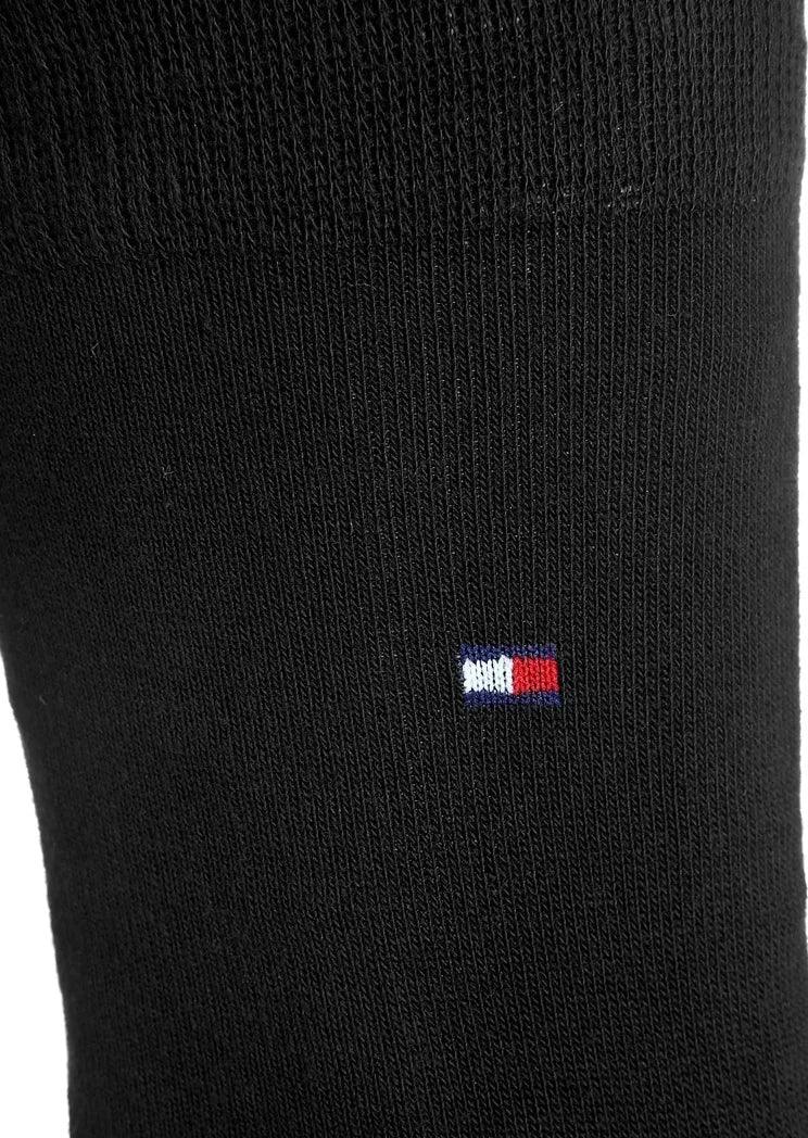 Lot de 2 paires de chaussettes montantes unies Tommy Hilfiger noires - Georgespaul