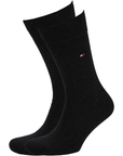 Lot de 2 paires de chaussettes montantes unies Tommy Hilfiger noires - Georgespaul