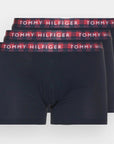 Lot de 3 boxers imprimés Tommy Hilfiger rouge en coton stretch - Georgespaul