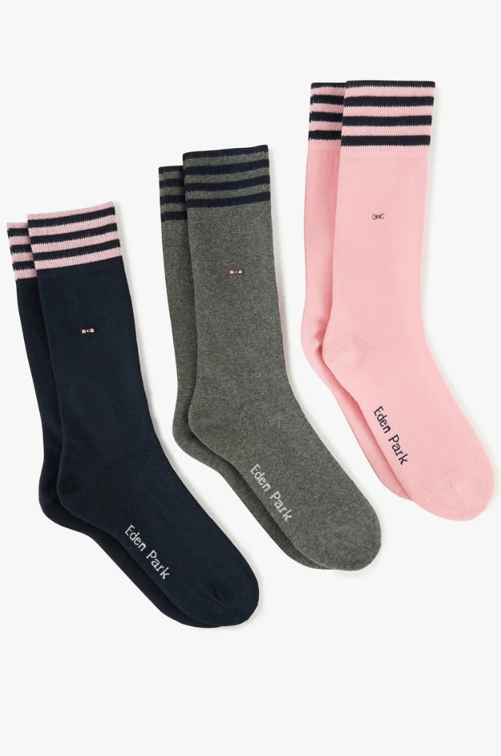 Lot de 3 paires de chaussettes Eden Park roses - Georgespaul