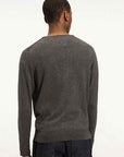 Pull col V Tommy Hilfiger gris anthracite coton pima et cachemire - Georgespaul