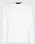 T-Shirt manches longues Tommy Hilfiger blanc en coton bio - Georgespaul