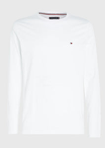 T-Shirt manches longues Tommy Hilfiger blanc en coton bio
