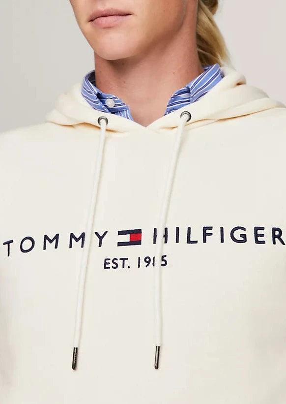 Sweat à capuche Tommy Hilfiger beige en coton bio - Georgespaul