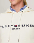 Sweat à capuche Tommy Hilfiger beige en coton bio - Georgespaul