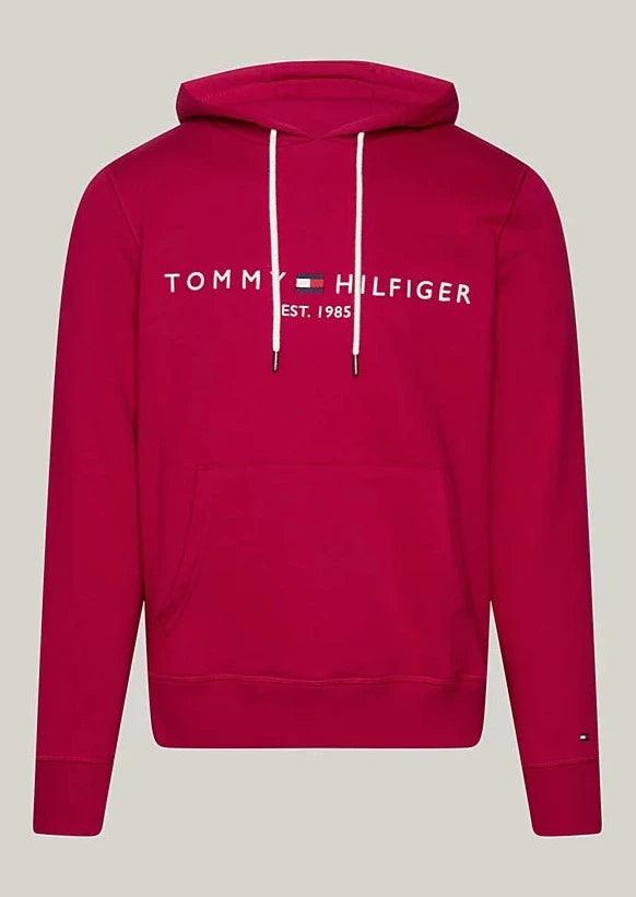 Sweat à capuche Tommy Hilfiger bordeaux en coton bio - Georgespaul