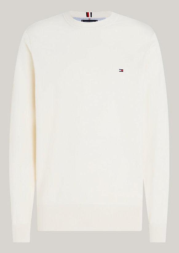 Pull Tommy Hilfiger beige en coton bio - Georgespaul