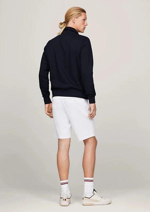 Sweat zippé Tommy Hilfiger marine en coton bio - Georgespaul