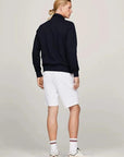 Sweat zippé Tommy Hilfiger marine en coton bio - Georgespaul