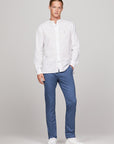 Pantalon chino Tommy Hilfiger bleu en coton bio stretch