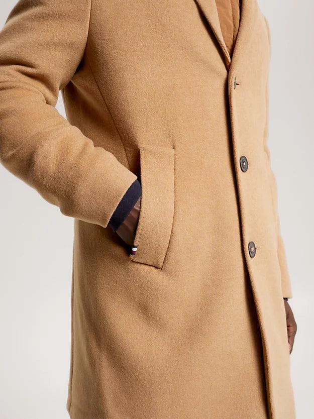 Manteau Tommy Hilfiger marron en laine - Georgespaul