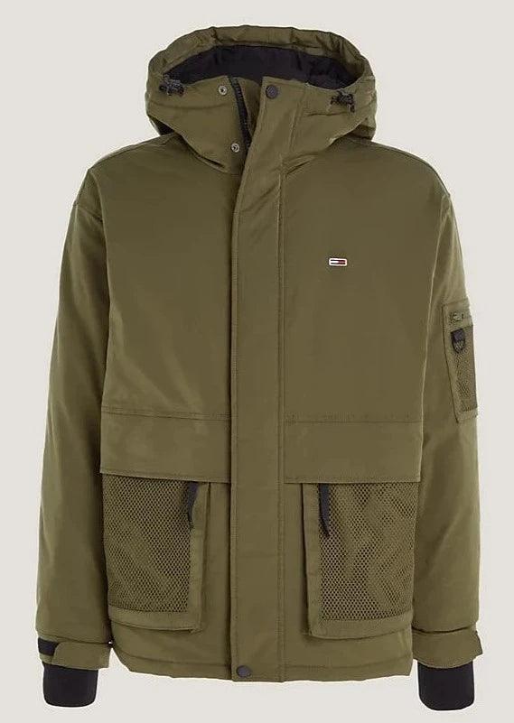 Manteau à capuche Tommy Jeans kaki - Georgespaul