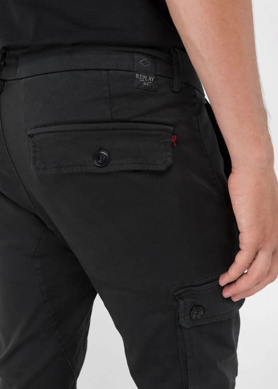 Pantalon cargo Replay noir pour homme | Georgespaul 