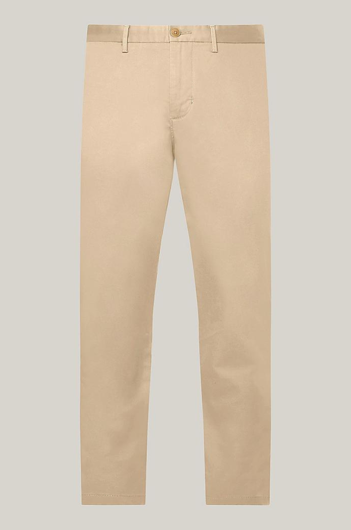 Pantalon chino Tommy Hilfiger beige en coton bio stretch