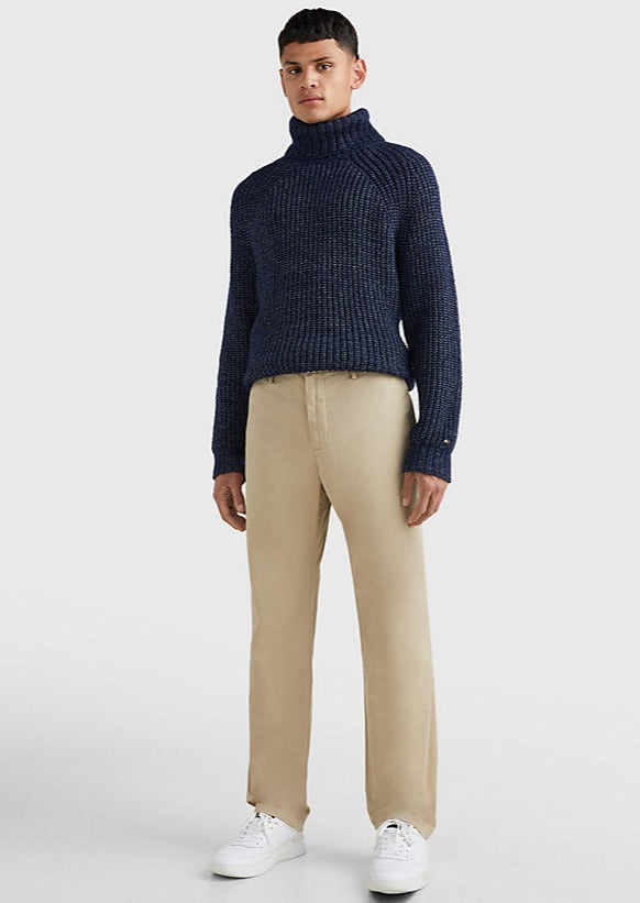 Pantalon chino Tommy Hilfiger beige en coton bio stretch | Georgespaul