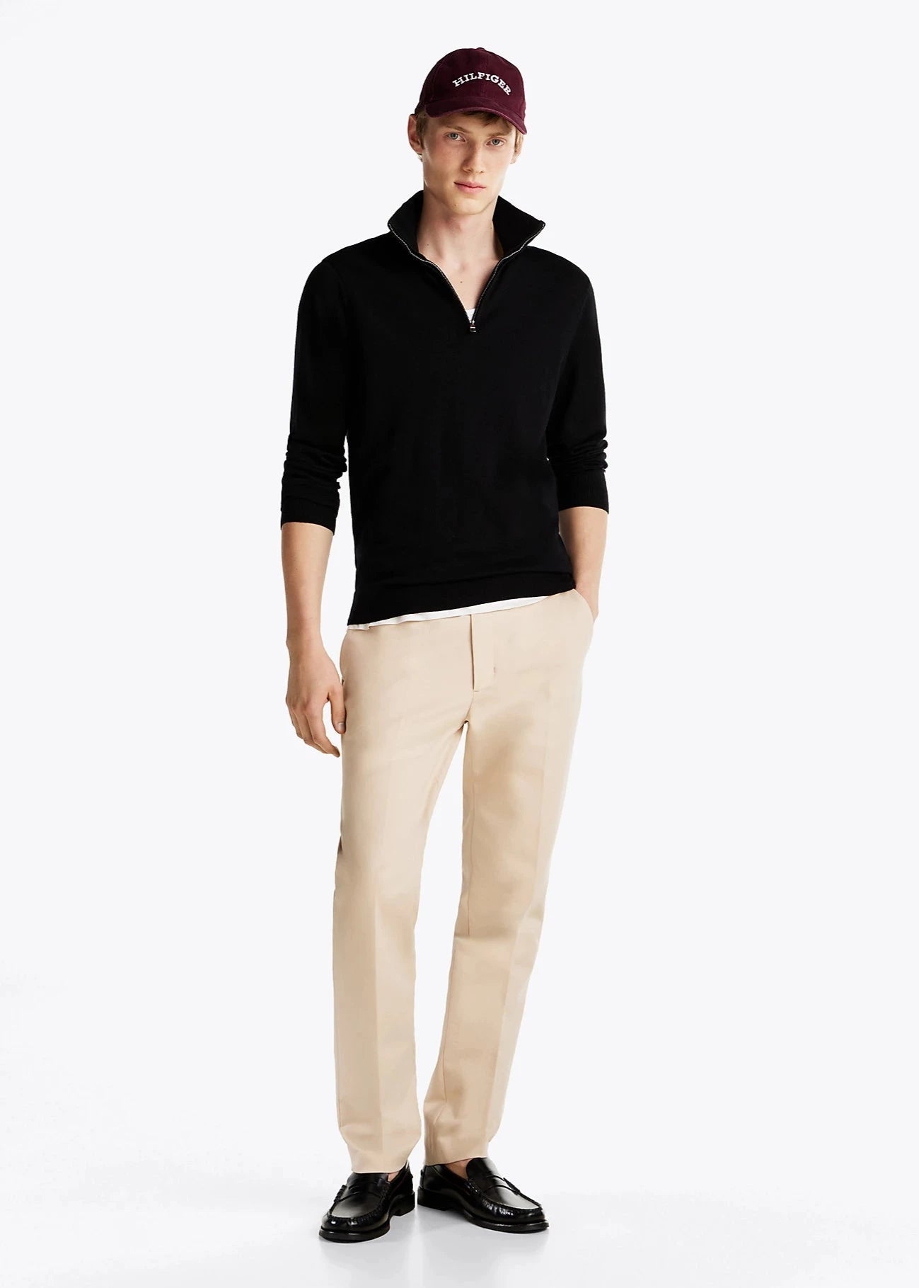 Pantalon chino Tommy Hilfiger beige | Georgespaul  