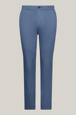 Charger l&#39;image dans la galerie, Pantalon chino Tommy Hilfiger bleu en coton bio stretch
