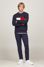 Laden Sie das Bild in den Galerie-Viewer, Pantalon chino Tommy Jeans bleu marine en coton bio
