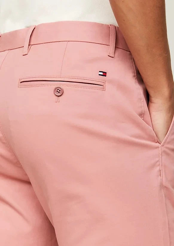 Pantalon chino slim Tommy Hilfiger rose coton bio stretch | Georgespaul