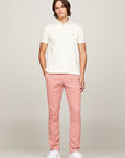 Pantalon chino slim Tommy Hilfiger rose coton bio stretch | Georgespaul