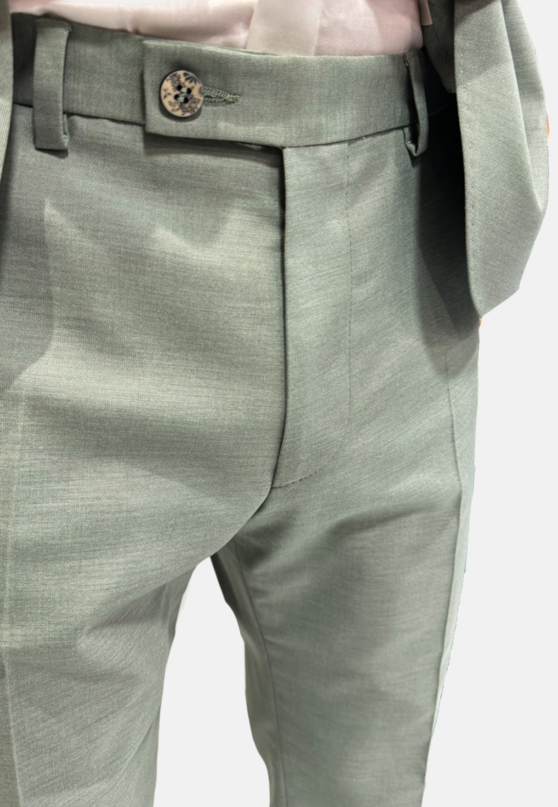 Pantalon de costume Franco Digel vert clair pour homme | Georgespaul